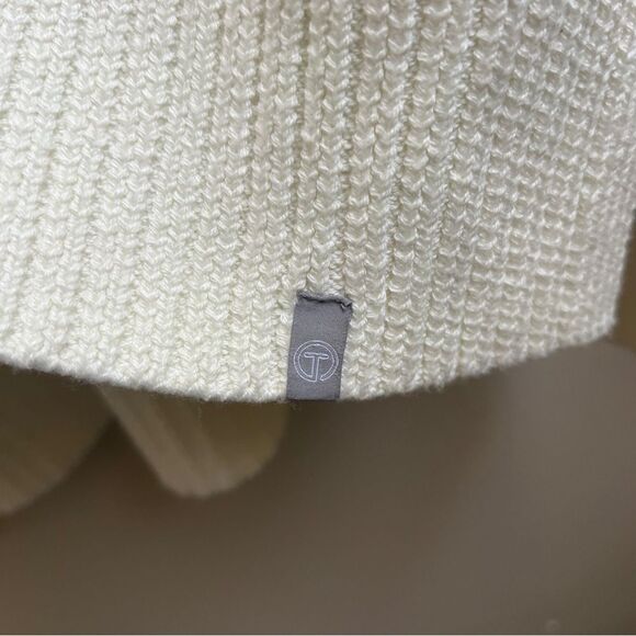 Talbots MULTI STRIPE CREWNECK HIGH-LOW SWEATER Size Small - Picture 6 of 8